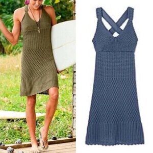 Athleta Capri Crochet Dress in Slate Blue